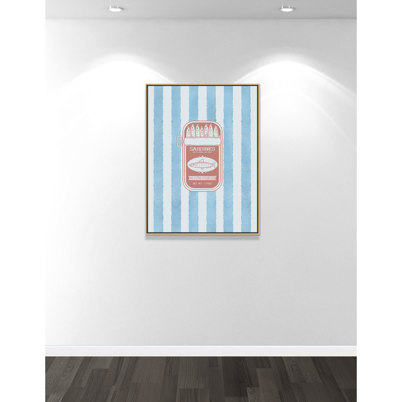 Salty Sardines Print by Marcus Prime, 31.5'' W x 41.5'' H, Natural Floater