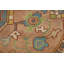 Tapis indien pastel en laine bleu pastel traditionnel 9 x 12