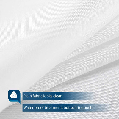 Waterproof Fabric Shower Curtain or Liner Microfiber - Soft Cloth & Hotel Quality, Machine Washable White Shower Curtain Liner for Bath Tub, 72x72 Inches