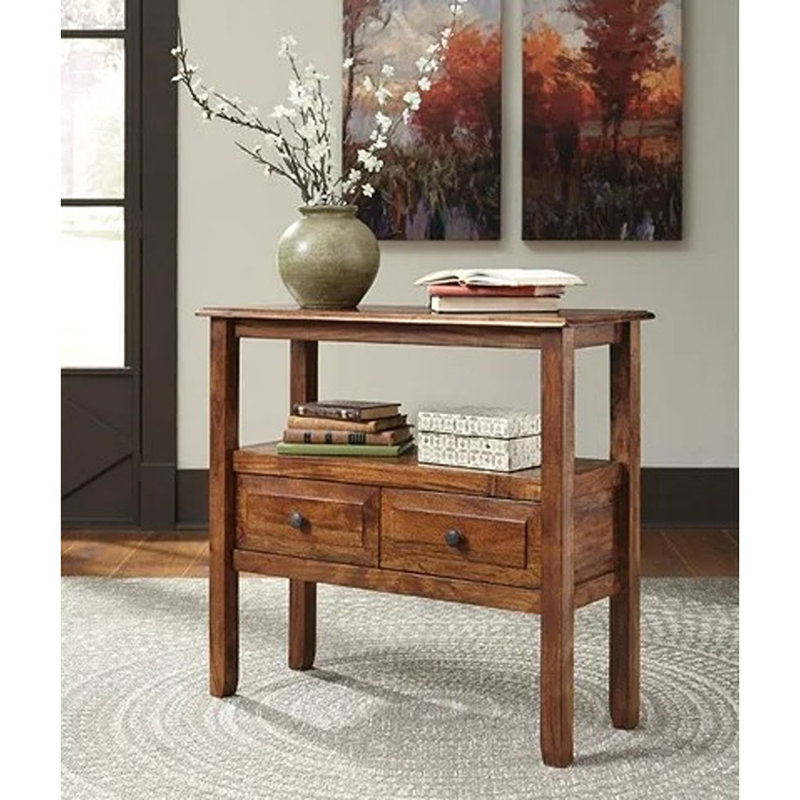 Kylan Solid Wood 2 - Drawer End Table