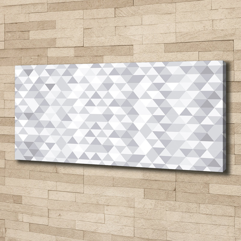 Gray Triangles - No Frame Print on Canvas