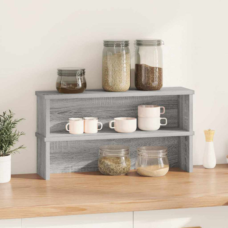 Supports de cuisine empilables 2 pièces Sonoma 5,9 x 6,3 po, H 6,3 po x l 23,6 po x P 5,9 po, Gris