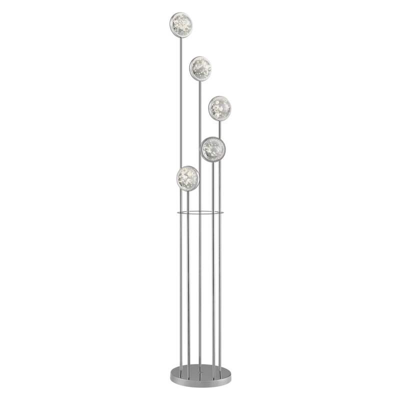 Bubbling Glow Integrated Led Chrome Floor Lamp