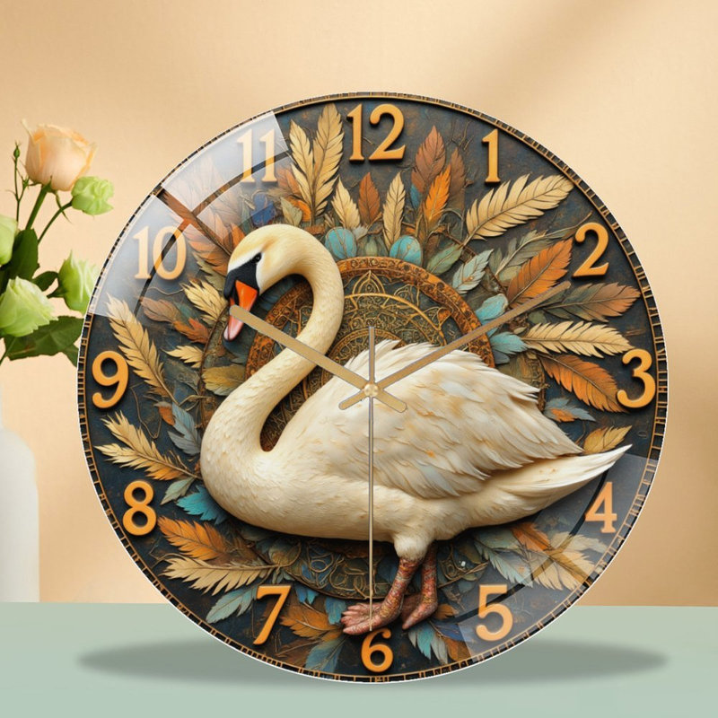 Horloge murale élégante Swan