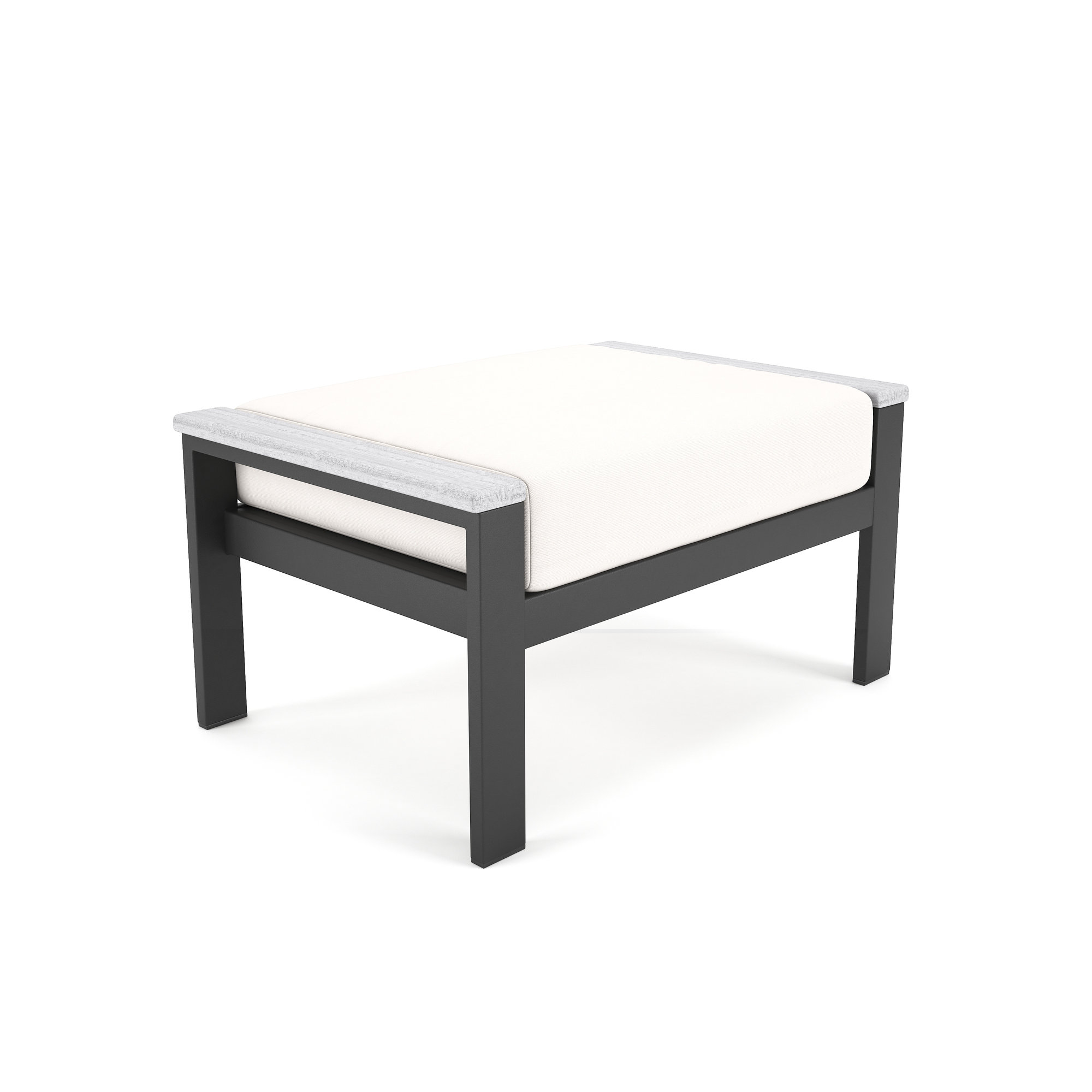 Townsend Outdoor Ottoman with Sunbrella® Cushion, Sunbrella Canvas Natural