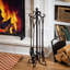 5pc Scroll Fireplace Toolset