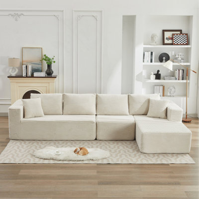 106" Cloud Sectional Couch L-Shape With Chaise