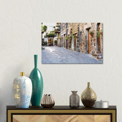Village Street, Contignano, Siena Province, Tuscany Region, Italy 1 Piece Wrapped Canvas Wall Art