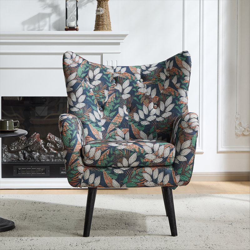 Fauteuil à oreilles à accoudoirs