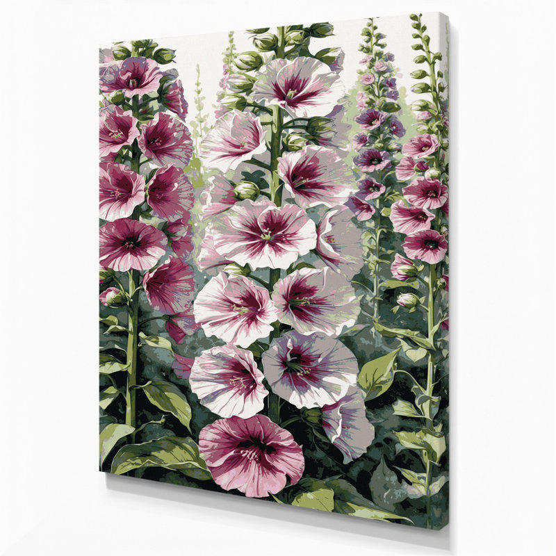 "Watercolor Botanical" 38, art mural sur toile beige, H 11 po x l 14 po