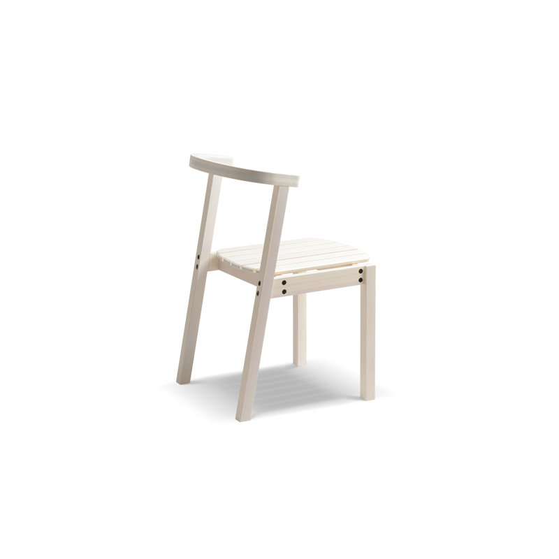 Calme Jardin Patio Dining Side Chair, White