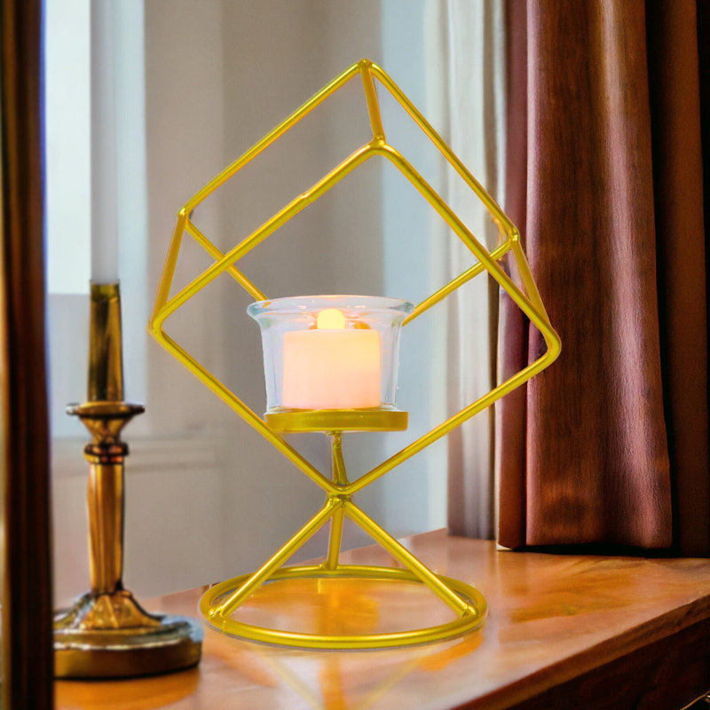 Porte-votive de table H 8 po, Or