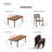Carlo Extendable 8 - Person Outdoor Dining Set,  Brushed Wooden Painted