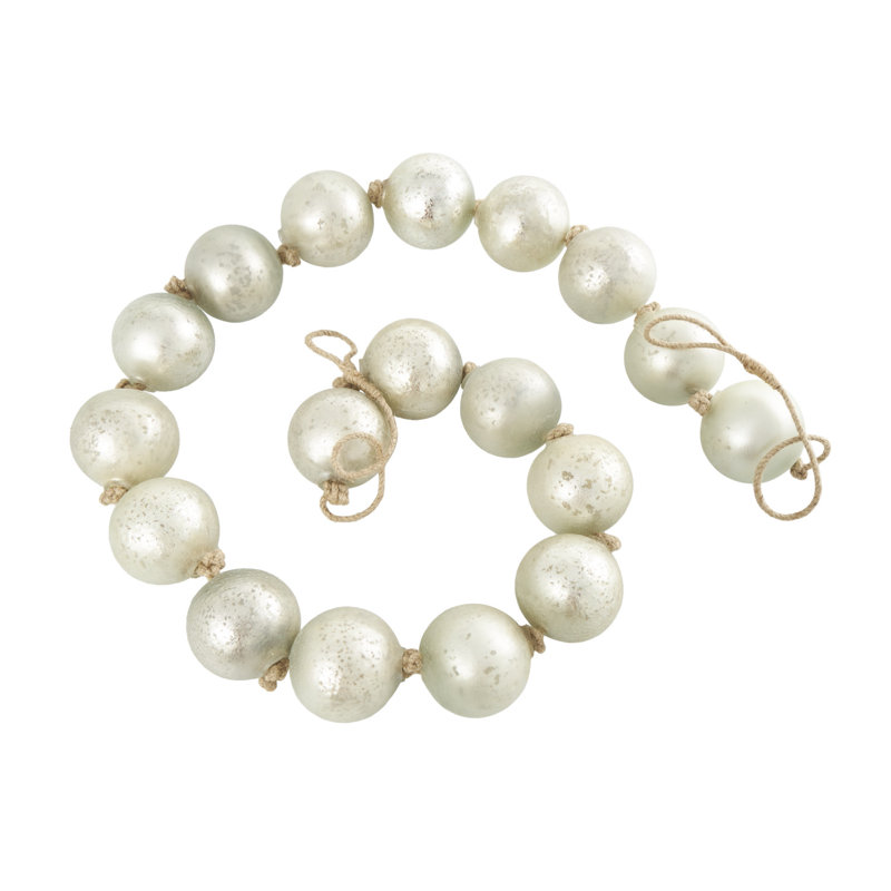 Guirlande Pearl, L 91 po, Argent