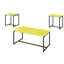 Table basse Kapp, ensemble table basse et table de bout 3 pièces, pieds en tréteaux-547791642