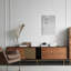 Meuble télé de rangement rétro luxueux en parquet brun et brun foncé, 78,74 pouces.-1223014176
