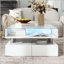 Table basse à plateau relevable avec éclairage DEL et plateau en verre trempé-2028502075