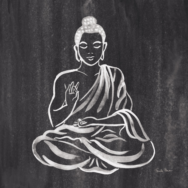 «Buddha Gray» par Farida Zaman - reproduction d'art, H 36 po x l 36 po