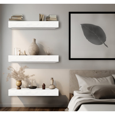 Emerald Lee 3 Piece Oak Floating Shelf