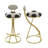Upholstered Bar Stools Set Of 2 Striped Counter Height Barstools Modern Velvet Dining Chairs For Kitchen Island, Living Room-2007622857