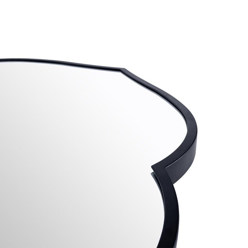 Kylemore Metal Flat Wall Mirror, Matt Black