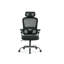 Chaise de bureau ergonomique en filet, chaise de bureau à haut dossier avec accoudoirs 3D, soutien lombaire vers le haut et le bas, chaise de travail pivotante pour ordinateur avec appui-tête réglable en 2 dimensions, fonction d'inclinaison noire
