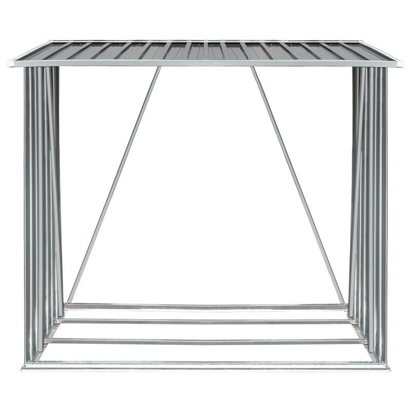 Schoodic 5.35 ft. W x 2.73 ft. D Galvanized Steel Lean-To Storage Shed, Gray
