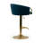 Zaharra Swivel Upholstered Adjustable Height Counter Stool with Metal Frame