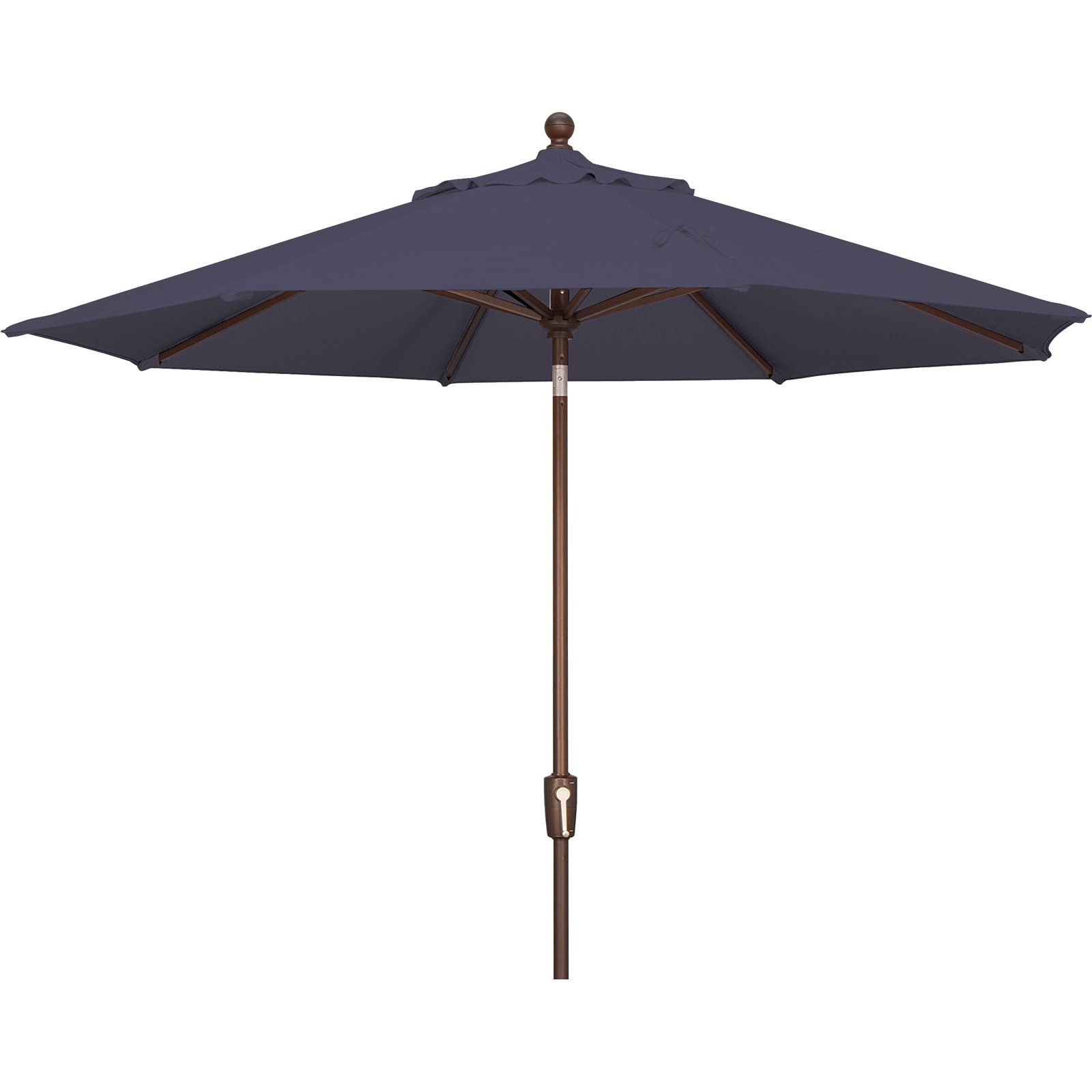 Canela 108'' Market Olefin Umbrella, Bronze, Canvas Navy Sunbrella® Canvas