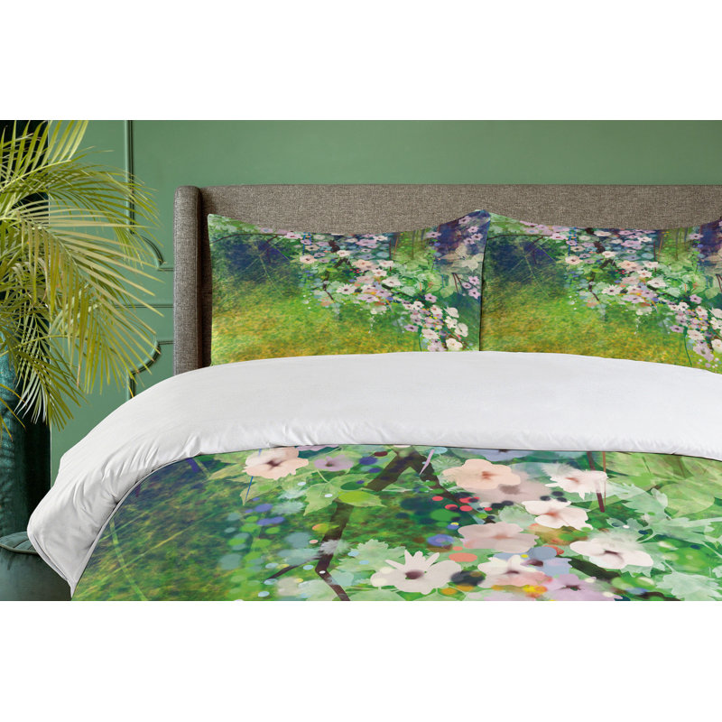 Flower Home Modern & Contemporary Polyester Floral Duvet Cover, King
