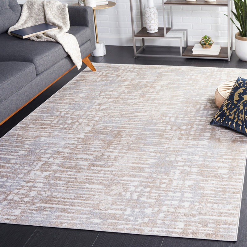 Velauthan Performance Machine Washable Abstract Rug, Rectangle 5'3" x 7'6"