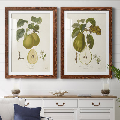 Cadre rétro de qualité supérieure Vintage Pears III prêt à accrocher