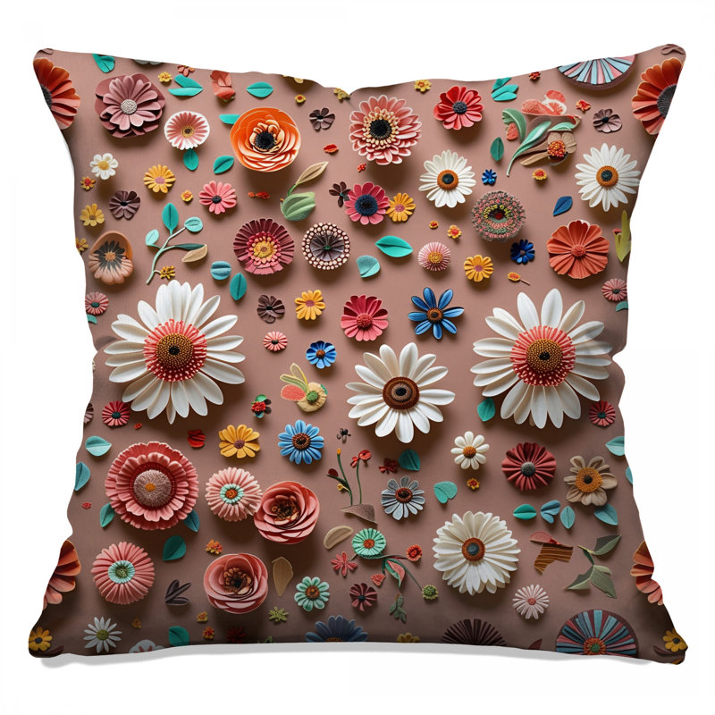 Coussin Floral Arrangement, 14 X 14 pouces