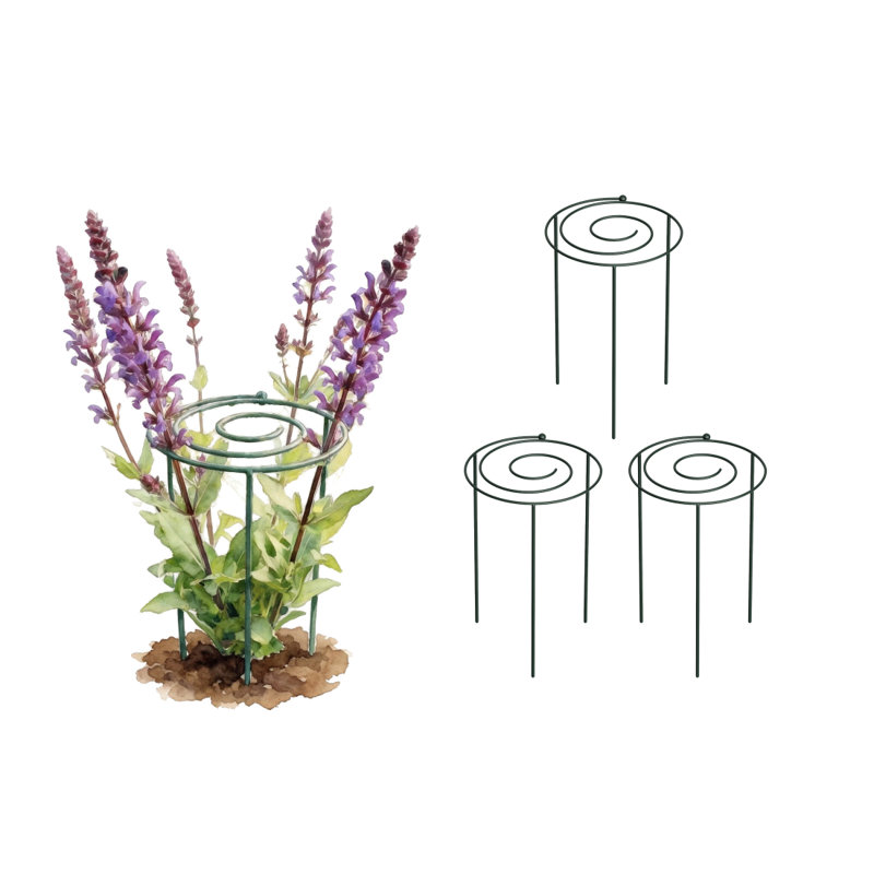 Piquets de soutien pour plantes de jardin en spirale, Medium