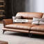 Canapé modulaire brun en cuir véritable-112575900-112575901