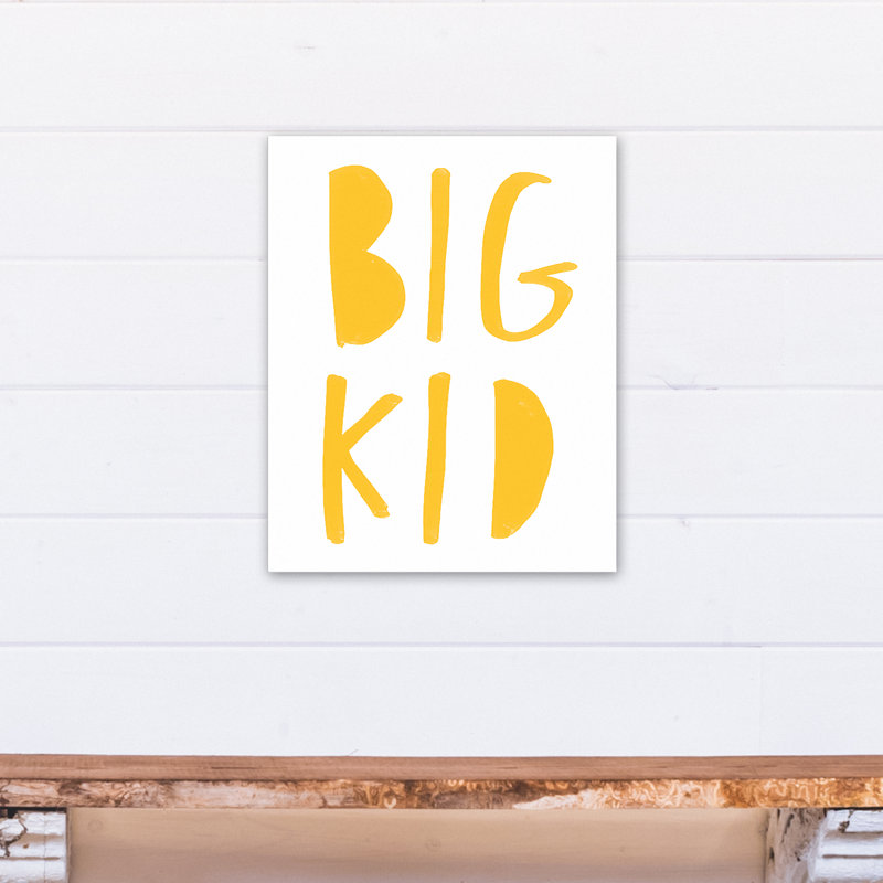 Art sur toile big enfant Benoit, H 20 po x l 16 po x P 1,25 po, Orange