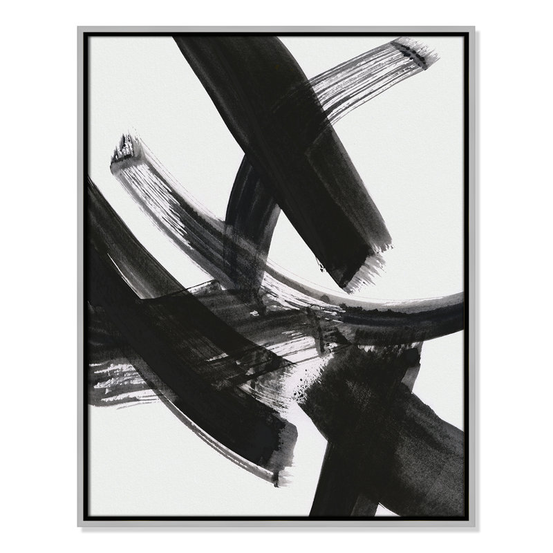 «Black Magic I Print» par Susan Jill, H 29,5 po x l 23,5 po x P 2 po, Argent