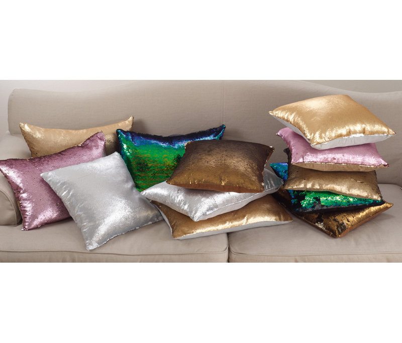 Sirun Collection Sequined Throw Pillow, Champagne