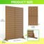 Ensemble de 3 écrans d'intimité 72 po x 47 po, cloison de séparation autoportante en métal pour patio, balcon et jardin