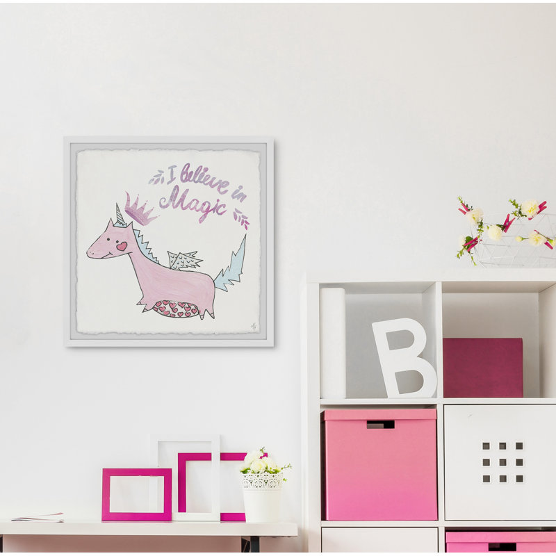 «Fausley Heart Tummy Unicorn», reproduction encadrée, H 12 po x l 12 po x P 1,5 po