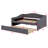 Upholstered Daybed With Light And Trundle-432381082