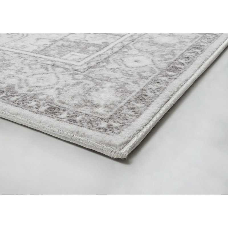 Cloyed Oriental Machine -made Area Rug, Grey/Brown/Blue, Rectangular 80 x 150cm