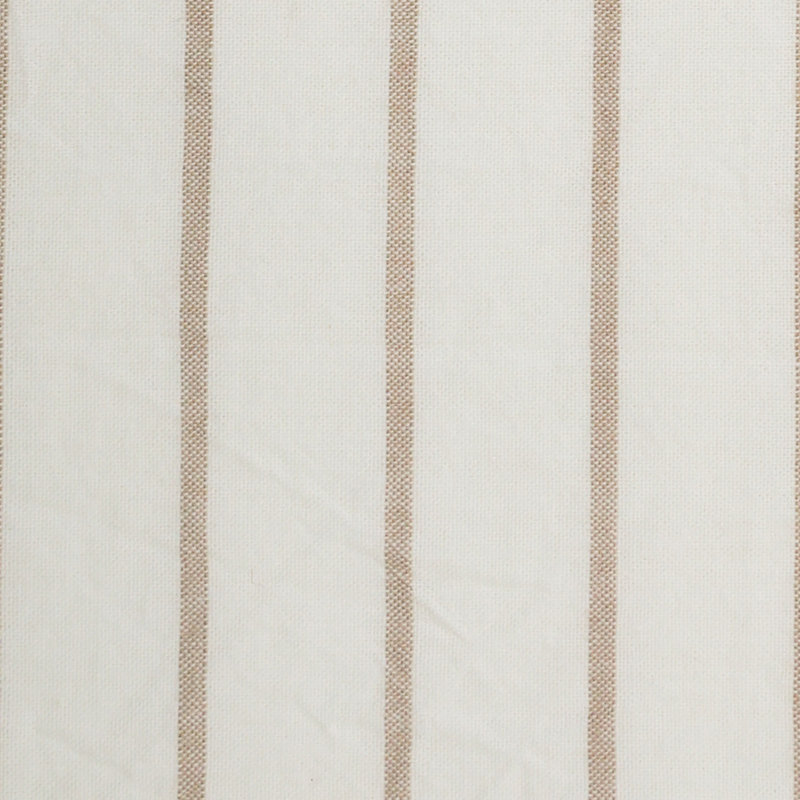 MooMee Striped Duvet Cover Set 100% Washed Cotton Linen Like Textured, Wide Stripes - White/Tannish Linen Gray