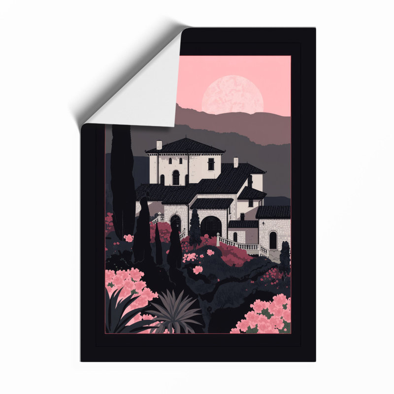 Mediterranean Villa Art Deco - Print, Unframed, A3 - 42.0 x 29.7 cm