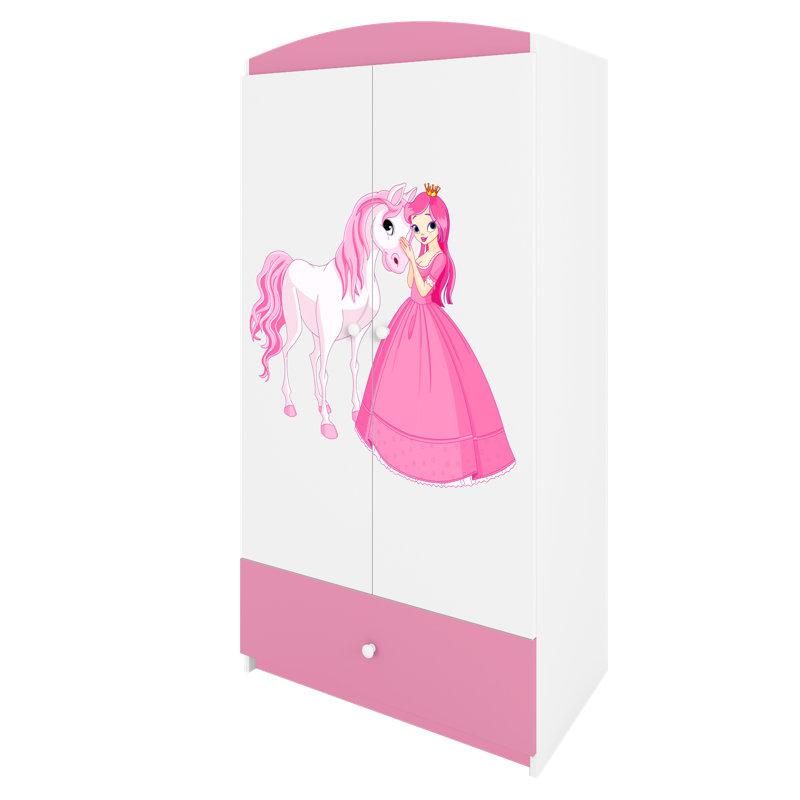 Cicero 2 Door Wardrobe, Pink