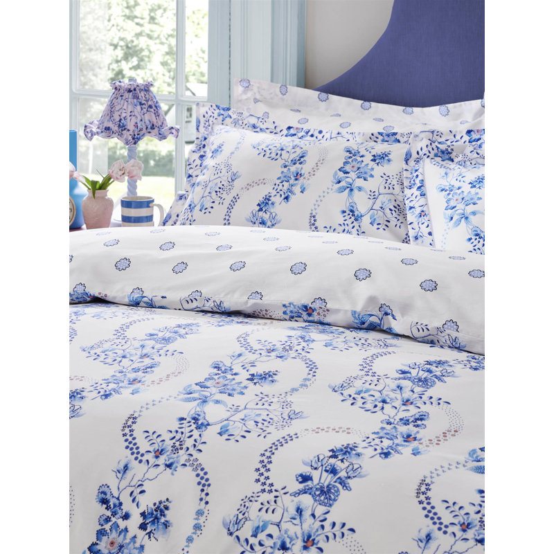 ROAD FLORAL, Super King Duvet Cover Set + 2StandardPillowcases