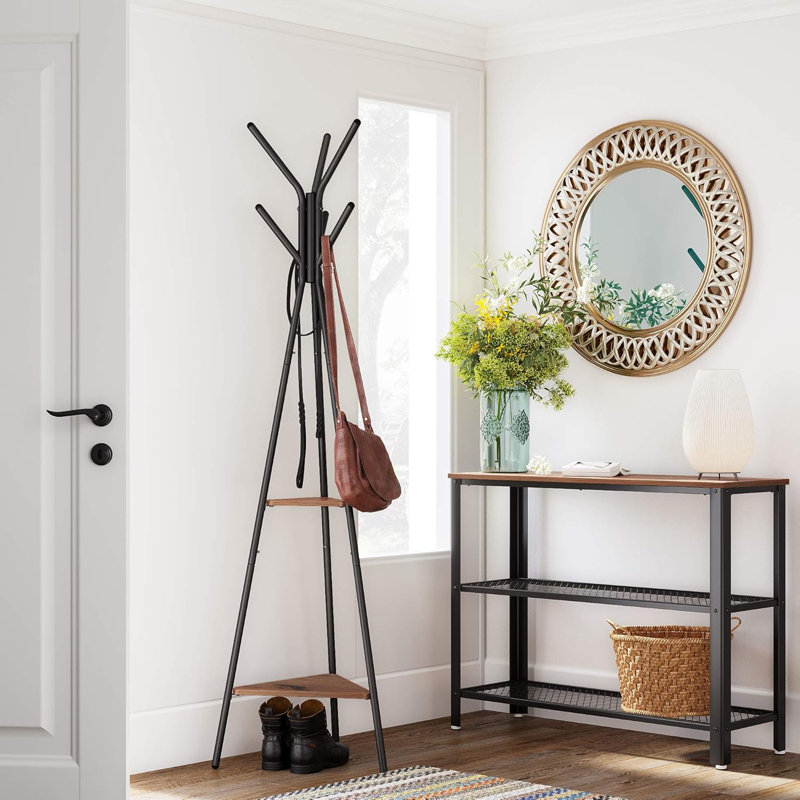 Abingd Freestanding 2 - Hook Coat Rack, Brown