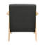 Siège d'appoint en tissu gris foncé, structure en bois d'hévéa massif et rembourrage en mousse pour fauteuil de relaxation, fabrication en bois, siège à dossier rembourré-640650853