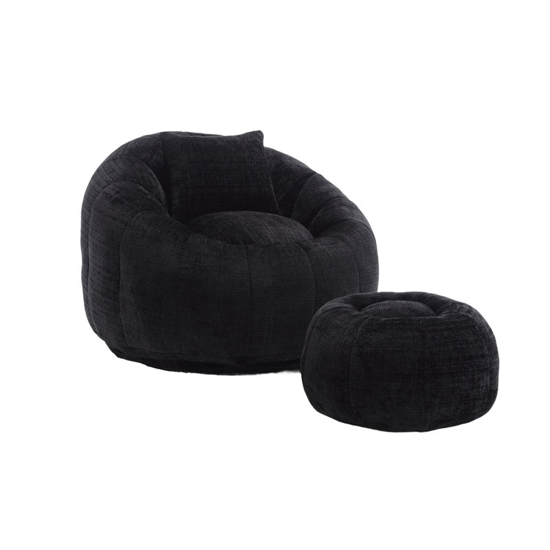 Modern Bean Bag Chairs, Black