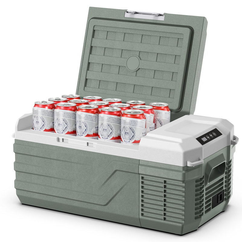 Compact Green HDPE 16 Quart Portable RV Refrigerator